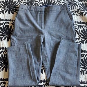 Zara raw hem plaid pants
